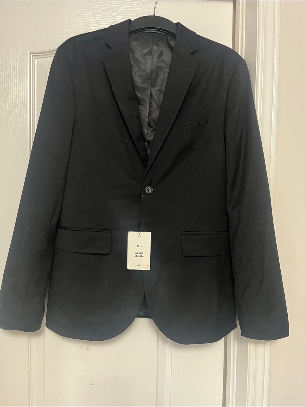 H&M Black Slim Single-Button Men's Blazer